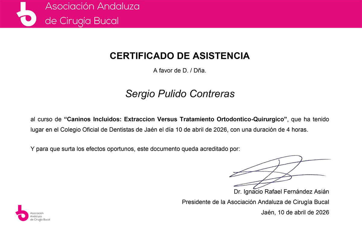 Certificado Asistencia Canino Incluidos